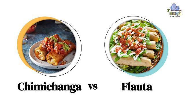 Chimichangas vs. Flautas: Features Image with both dishes.